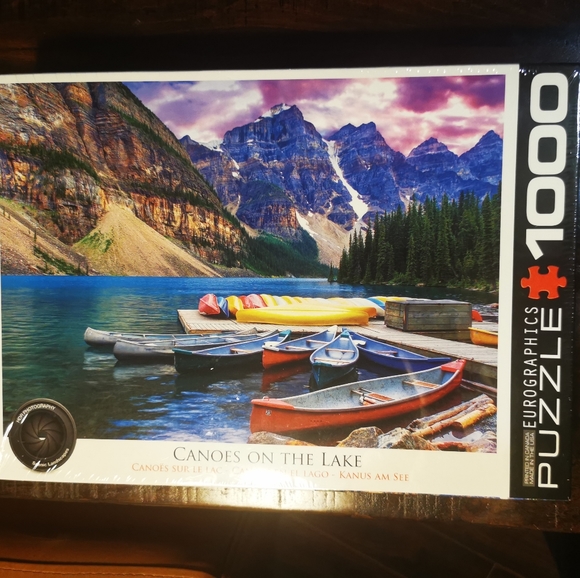 Eurographics Canoes On The Lake 1000 Piece Puzzle - Picture 1 of 4